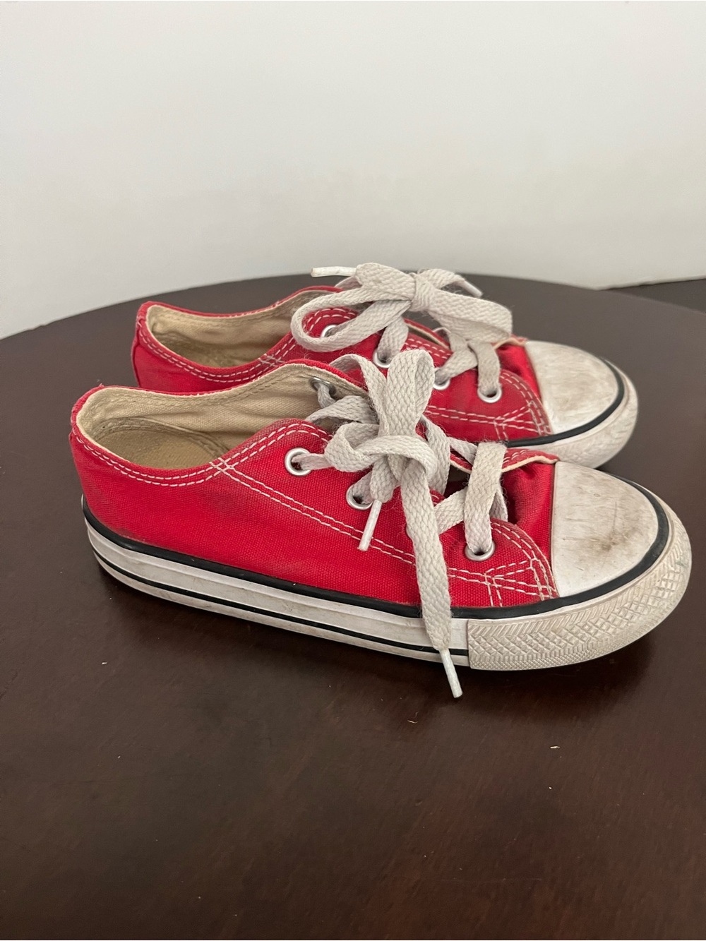 Converse Kids Red Low-Top Canvas Sneakers